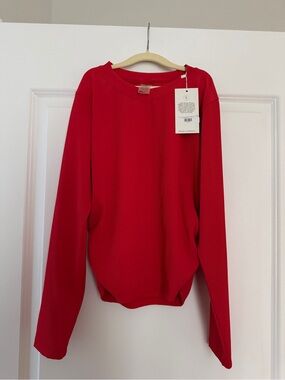 Salt Project NWT size L cherry ribbed long sleeve baby tee